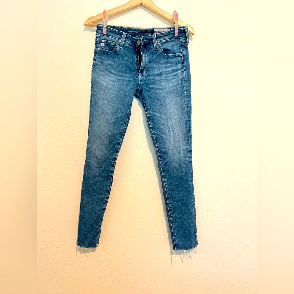 AG Jeans The Legging Ankle Raw Split Hem 27 R
